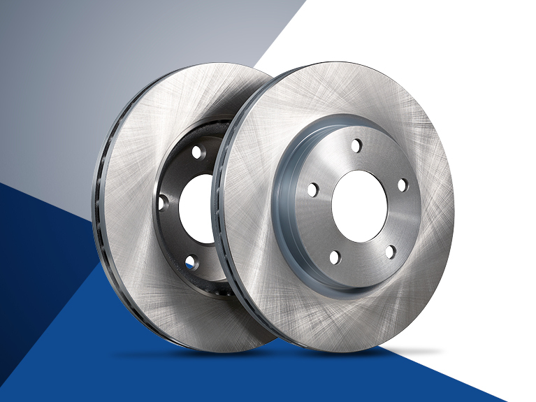 Two brake discs next to each other